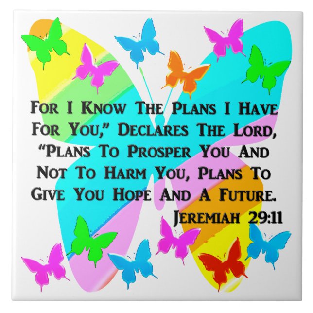 CARREAU ÊTRE INSPIRÉ JEREMIAH 29:11 (Devant)