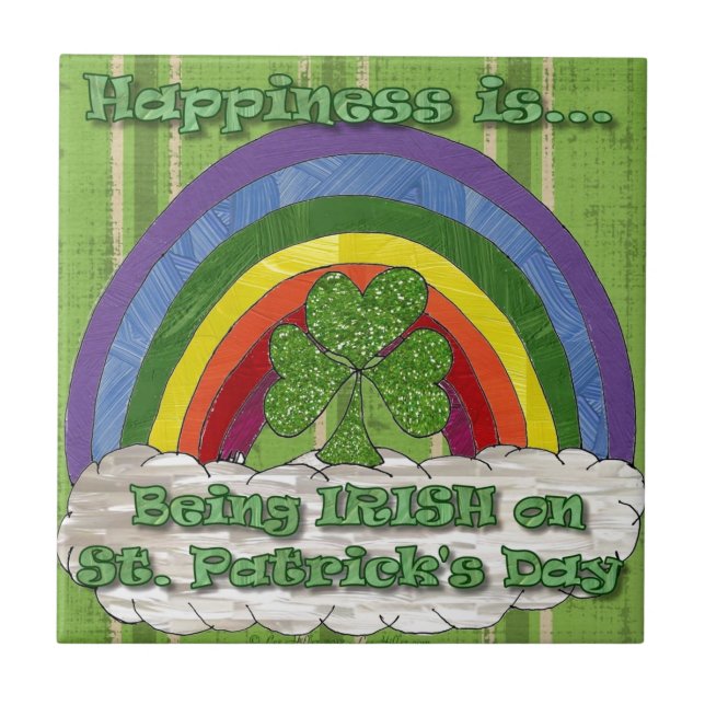 Carreau Être Irlandais le jour de la Saint-Patrick (Devant)