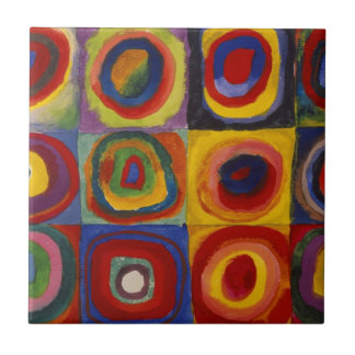 Carreau Étude des couleurs des cercles Carré