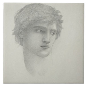 Carreau Étude pour la tête de Perseus (crayon sur le