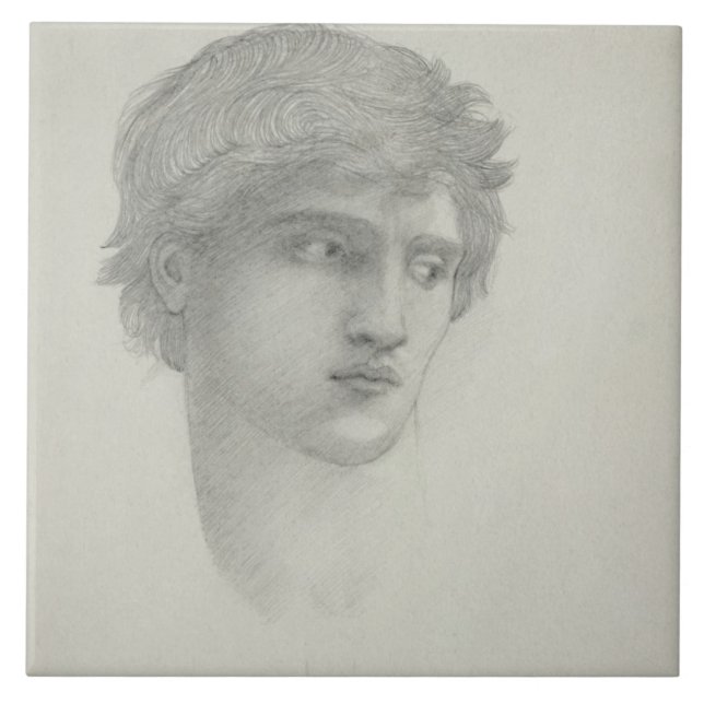 Carreau Étude pour la tête de Perseus (crayon sur le (Devant)