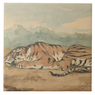 Carreau Eugene Delacroix - tigre royal