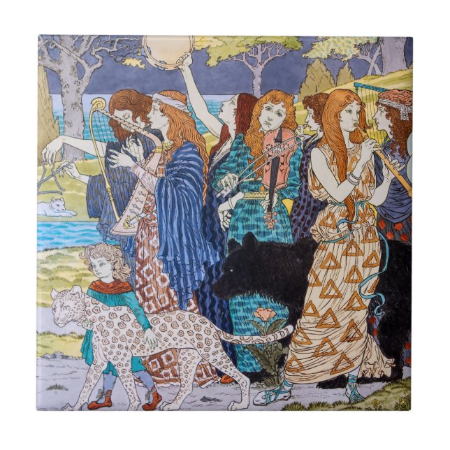 Carreau Eugene Grasset - Panneau Décoratif Harmonie (Devant)