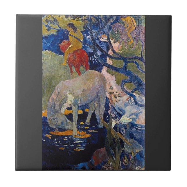 Carreau Eugène Henri Paul Gauguin - le cheval blanc (Devant)