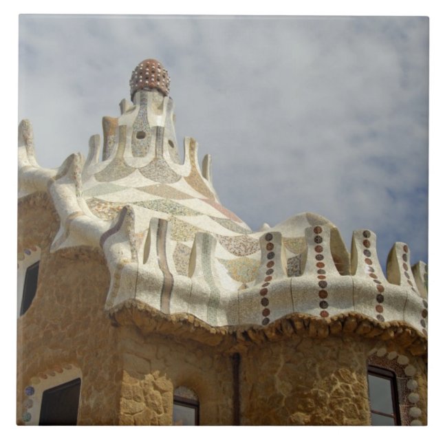 Carreau Europe, Espagne, Catalogne, Barcelone. Parc Guell, (Devant)