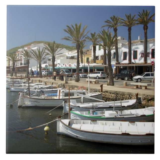 Carreau Europe, Espagne, Minorque (ou Menorca). Pêche (Devant)