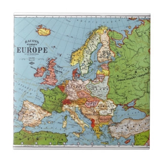 Carreau Europe vintage Carte générale du XXe siècle