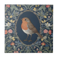 Européen Robin Bird William Morris style L Floral