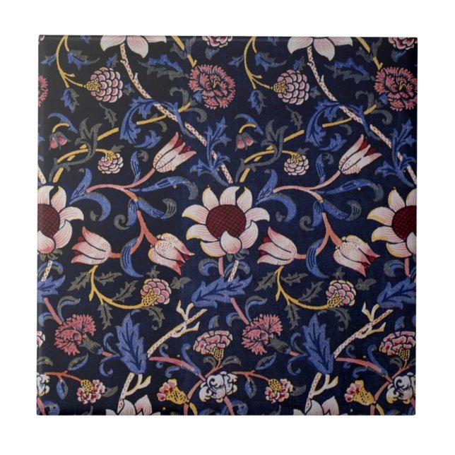 Carreau Evenlode, célèbre motif de William Morris, (Devant)