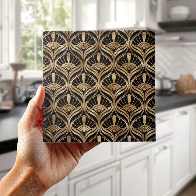 Carreau Éventail géométrique Art Déco de luxe #5 ID1196 (Créateur téléchargé)