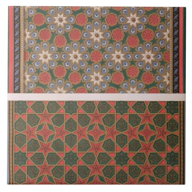 Carreau Exemples des décorations de plafond, 'd'art arabe (Devant)