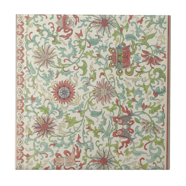 Carreau Exemples d'ornement chinois Pl. 65 par Owen Jones (Devant)