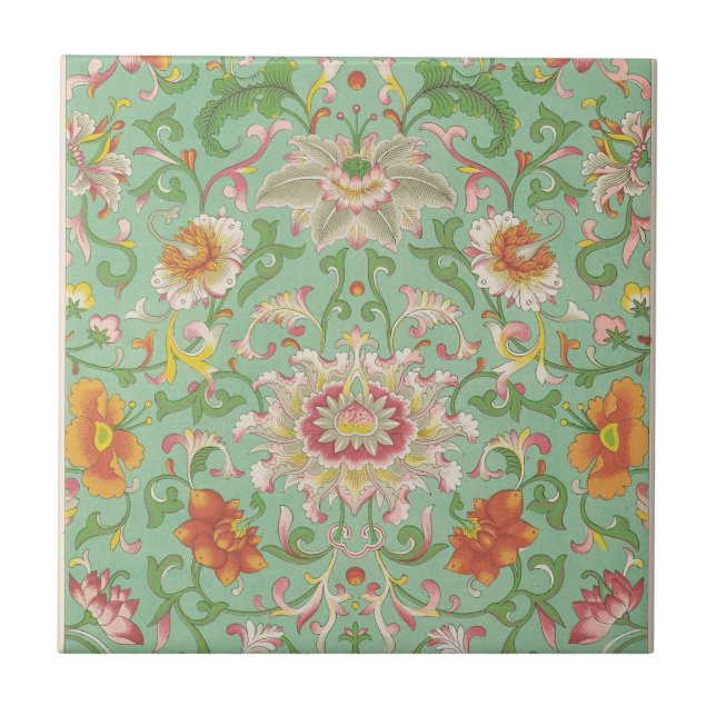 Carreau Exemples d'ornement chinois Pl. 67 par Owen Jones (Devant)