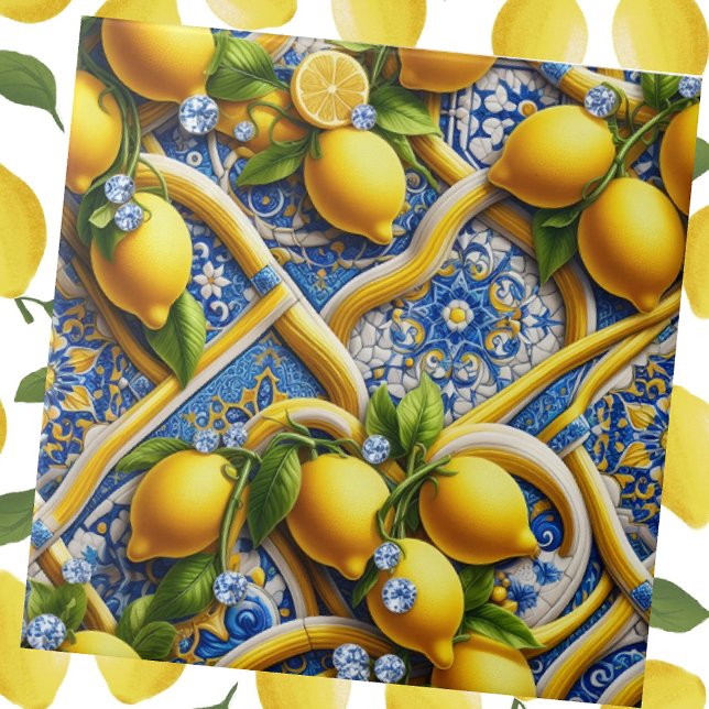 Carreau Exotic Tile Accents | Moroccan Mediterranean Lemon (Créateur téléchargé)