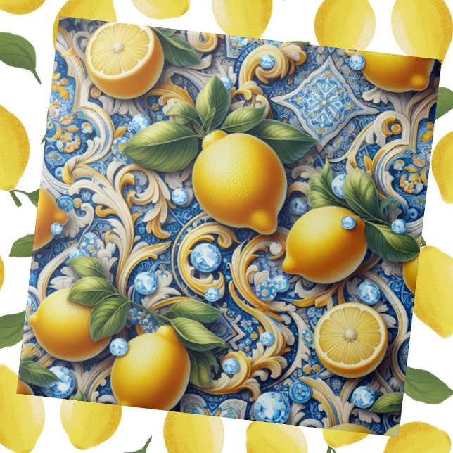 Carreau Exotic Tile Accents | Moroccan Mediterranean Lemon (Créateur téléchargé)