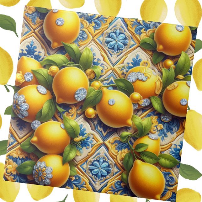 Carreau Exotic Tile Accents | Morrocan Mediterranean Lemon (Créateur téléchargé)