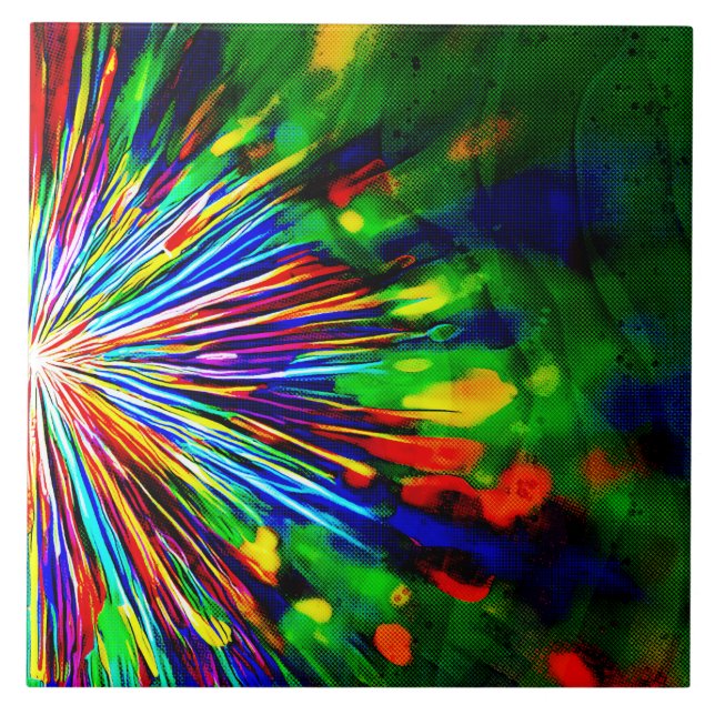 Carreau Explosion arc-en-ciel  (Devant)