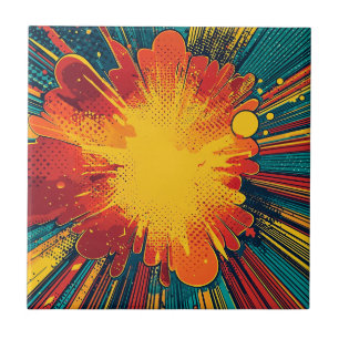 Carreau Explosion d'art pop de style comique (1)