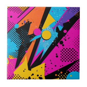 Carreau Explosion de couleurs abstraites dans un style de