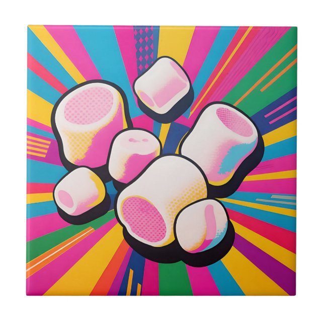 Carreau Explosion de guimauve Pop Art (Devant)