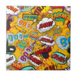 Carreau Explosions amusantes de B.D. rétro<br><div class="desc">Des carreaux de céramique pop super-héros branchés pour la bande dessinée de super-héros qui vous apporteront une touche de couleur dans n'importe quelle chambre de votre maison ou bureau. Une façon idéale de vous offrir ou de vous faire plaisir avec ces carreaux en céramique cool et unique de dessinateur de...</div>