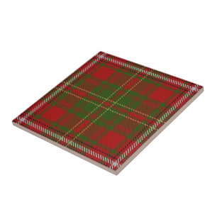 Carreau Expressions écossaises Clan Hay Tartan Rouge