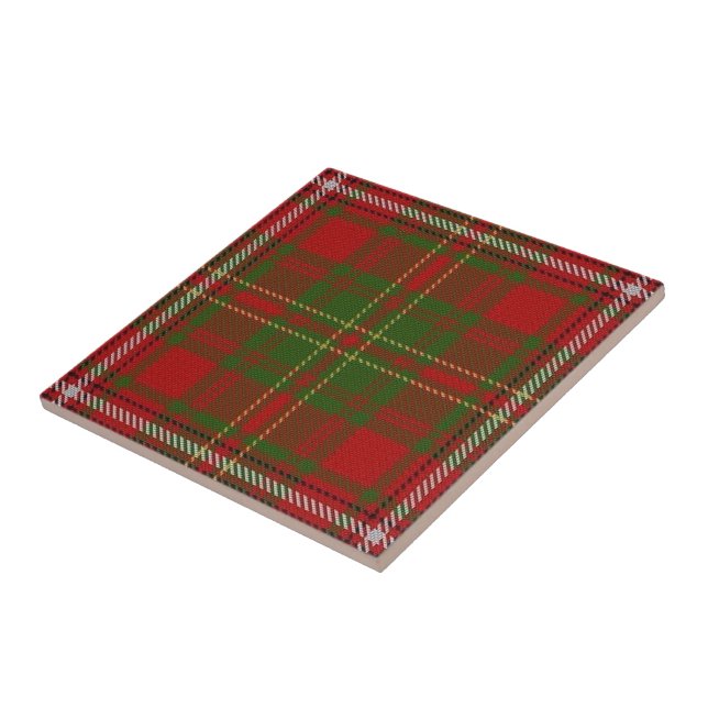 Carreau Expressions écossaises Clan Hay Tartan Rouge (Côté)