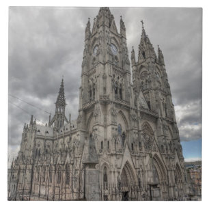 Carreau Extérieur de la Basilique à Quito, Équateur