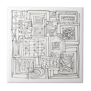 Carreau Extérieur La boîte-Noir et blanc Art moderne Bauha