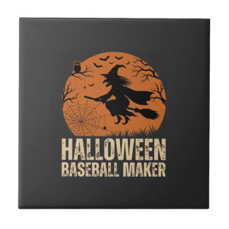 Carreau Fabricant de baseball Halloween Graphique de sorci