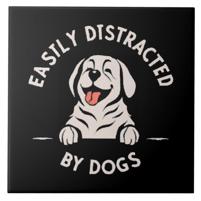 Carreau Facilement distrait par les chiens (Devant)