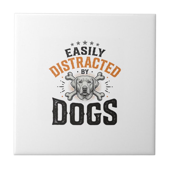Carreau Facilement Distrait Par Les Chiens Conception De C (Devant)