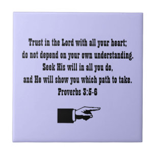 Carreau Faire confiance au Seigneur-Citation de la Bible/L