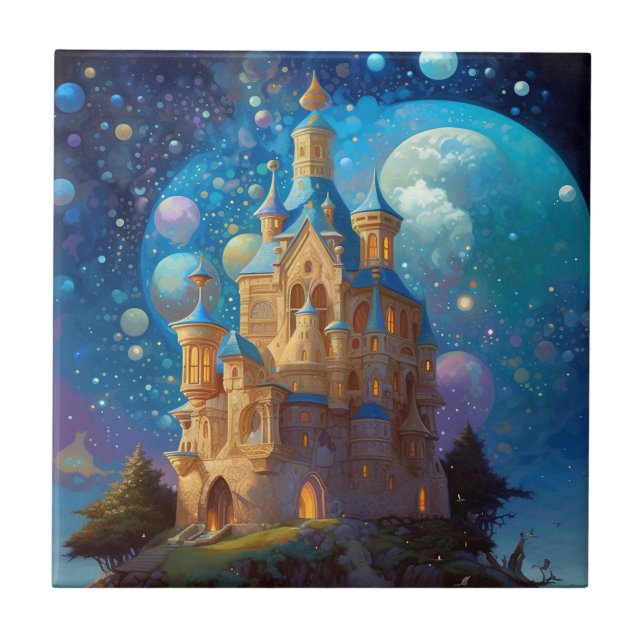 Carreau Fairy Tale Castle Imaginaire Art (Devant)