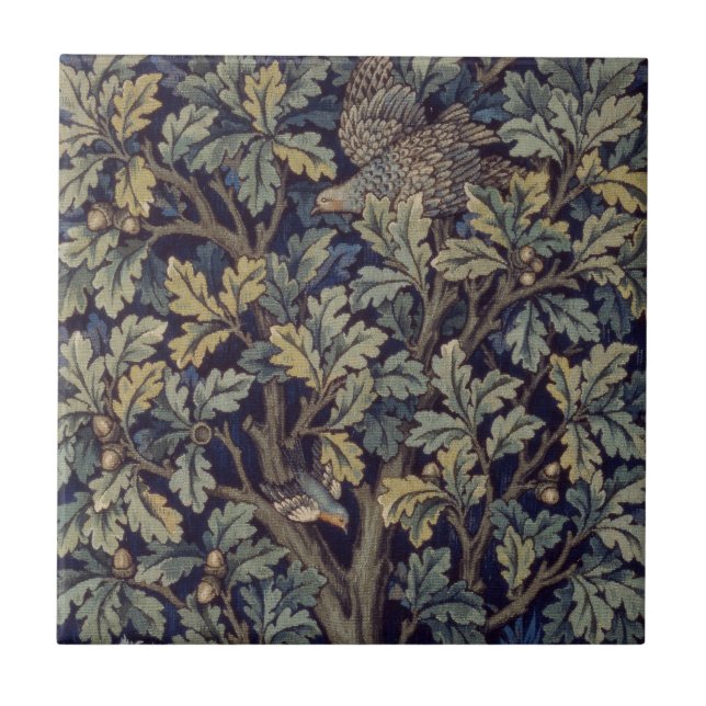 Carreau Faisan d'arbre boisé William Morris (Devant)
