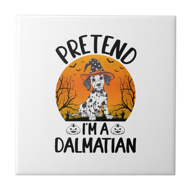 Carreau Faisons semblant que je suis un dalmatien Hallowee (Devant)