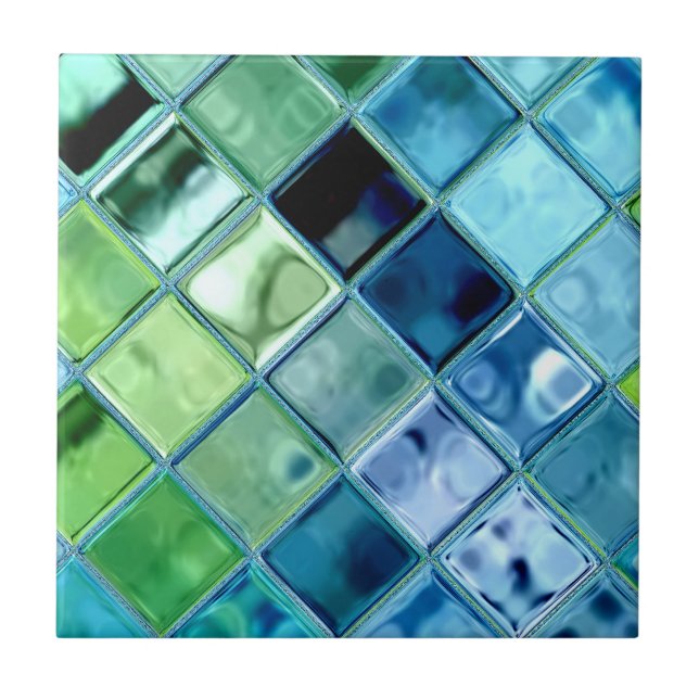Carreau ~ fait sur commande ouvrez d'océan de tuile ou de (Devant)
