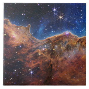 Carreau Falaises cosmiques Carina Nebula Space Webb Telesc