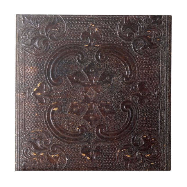 Carreau Falln Ancient Leather Book (Devant)
