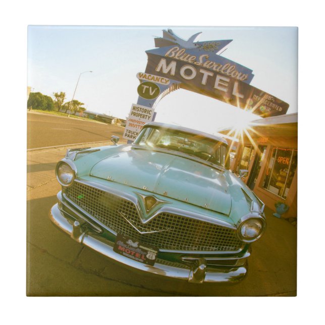 Carreau Fameux motel Blue Swallow sur la route 66 (Devant)