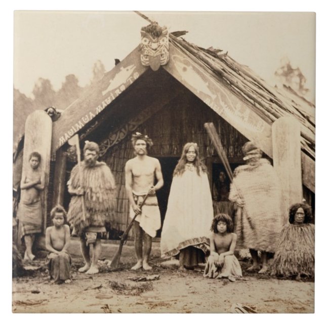Carreau Famille maorie, Nouvelle Zélande, c.1880s (copie (Devant)