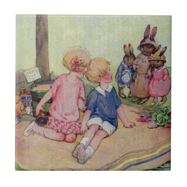 Carreau Famille minuscule de lapin (Devant)