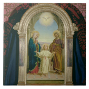 Carreau Famille sainte, 1898 (tempera sur le panneau)