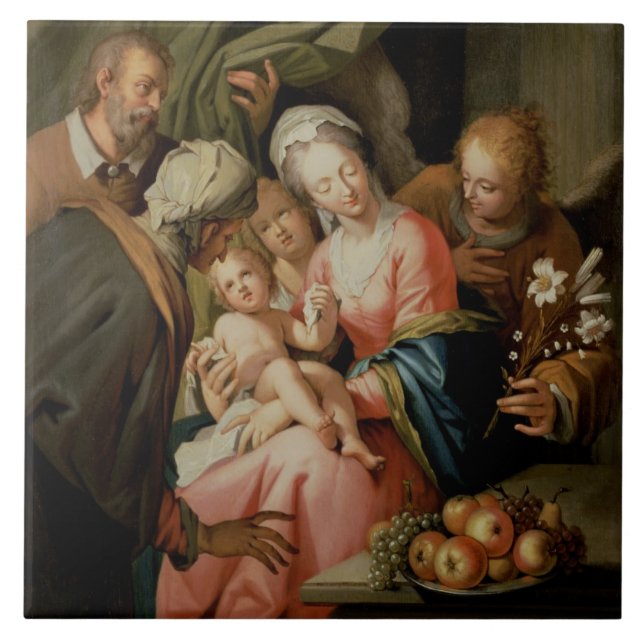 Carreau Famille sainte avec St Anne (Devant)