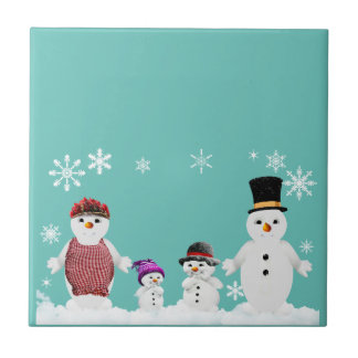 Carreau famille snowman