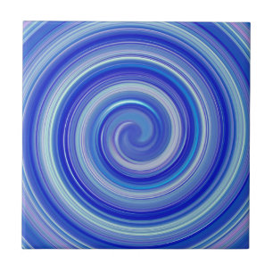 Carreau Fancy spirale bleue