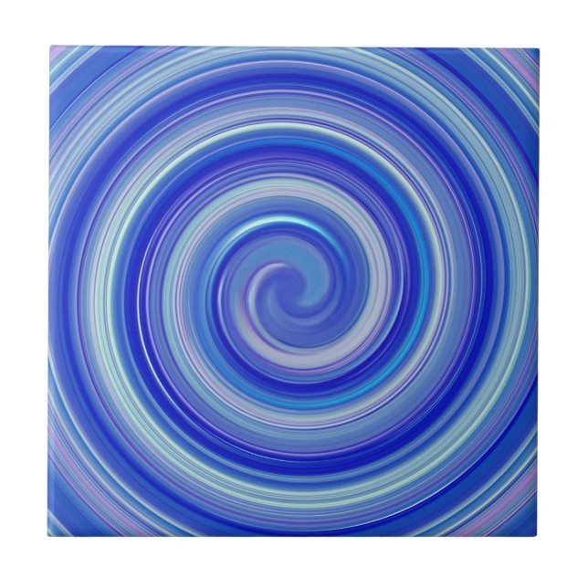 Carreau Fancy spirale bleue (Devant)