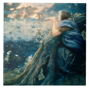 Carreau "Fantaisie au crépuscule" d'Edward Robert Hughes