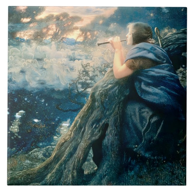 Carreau "Fantaisie au crépuscule" d'Edward Robert Hughes (Devant)