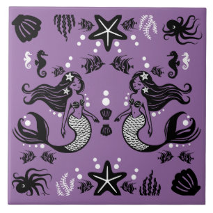 Carreau Fantaisie Sirène Violette